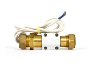 TE CONNECTIVITY Flow Switch, FS Series, 22 mm Port Size, 10 bar, SPST-NO, 250 Vac, 3 A