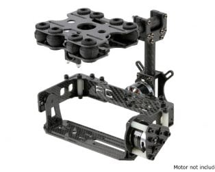 Shock Absorbing 2 Axis Brushless Gimbal Kit for Card Type Cameras – Carbon Fiber Version