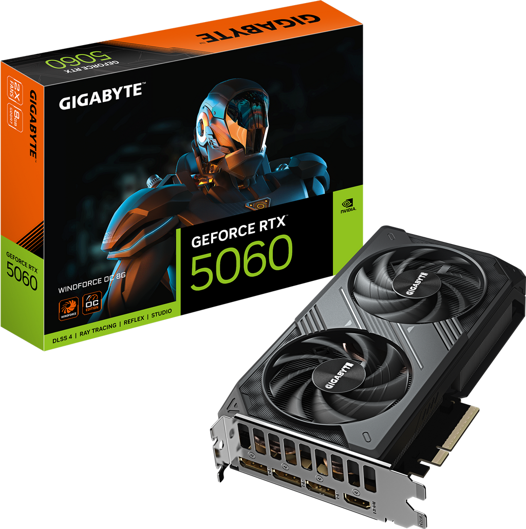 Gigabyte GeForce RTX 5060 WINDFORCE OC 8GB GDDR7 Graphics Card