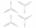 Orange HD 5152(5.1X5.2) Tri Blade Flash Propellers 2CW+2CCW 2 Pair- Transparent (Clear)