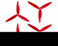 Orange HD 6042(6X4.2) Tri Blade Flash Propellers 2CW+2CCW 2 Pair Ferrari Red - The Engineer Store