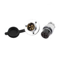 4 Pin GX25 Male Female Panel Mount Aviation Connector with with 3 Hole Circular Flange