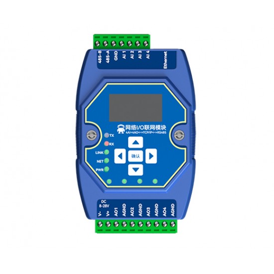 ME31-XAXA0404 4AI + 4AO Modbus TCP/RTU I/O Networking Module - The Tech Depot