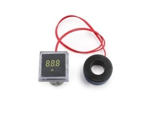 White 0-100A 22mm AD16- 22FSA Square Cover LED Ammeter Indicator Light with Transformer - The Tech Depot