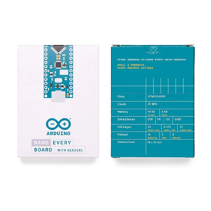 Arduino Nano Every without Headers