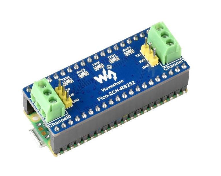 2-Channel RS232 Module for Raspberry Pi Pico, SP3232EEN Transceiver, UART To RS232