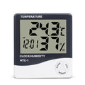HTC-1 High Precision Large Screen Electronic Indoor Temperature, Humidity Thermometer with Clock Alarm