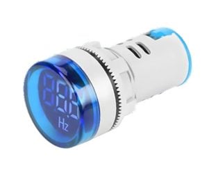 Blue 20-75Hz 22mm AD16- 22DSHZ Round LED Hertz Meter Indicator