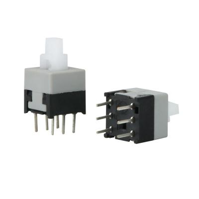 DPDT Push button switch self locking 6 pin