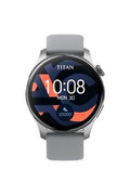 TITAN WEARABLES Mens 54.30 x 14 x 46.90 mm Black Dial Silicone Smart Watch - 90156AP03
