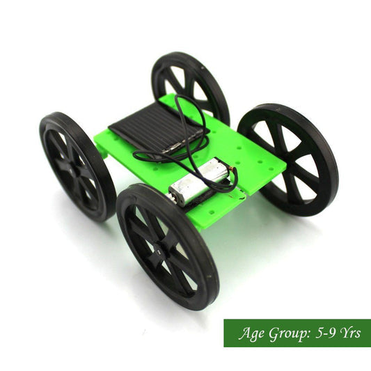 DIY Mini Solar Car Kit 4 Wheel Drive (Green Chassis)