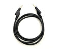 50cm Black Double 4mm Banana Cable 15A