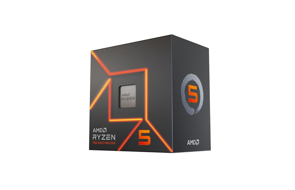 AMD Ryzen 5 7500F Desktop Processor - retail box side angle
