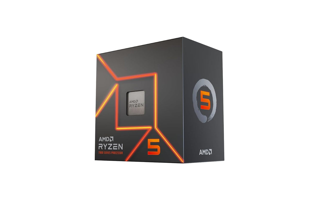 AMD Ryzen 5 7500F Desktop Processor - retail box side angle