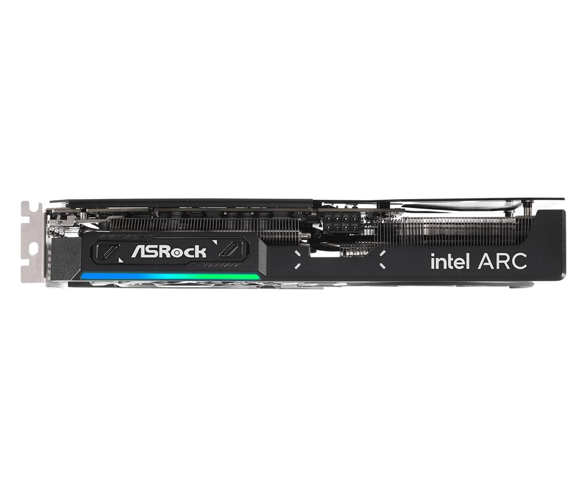 ASRock Intel Arc B570 Challenger 10GB OC GDDR6 Graphics Card - side profile