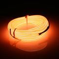 EL Wire 5M LED Light Waterproof Strip- Charged Orange
