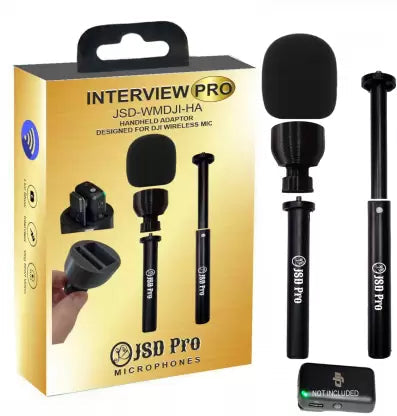 JSD PRO - JSD-WMDJI-HA - Interview Pro - Foldable - Handheld Adaptor for D.J.I. Wireless Microphone