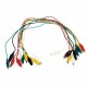 Crocodile Clip Patch Cable - Set of 10 - 50cm Cable Length - 5 Colors - Alligator Clip Patch Cable