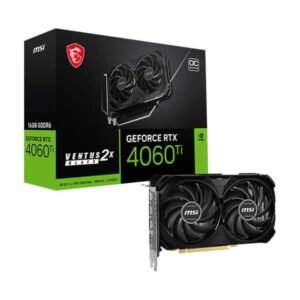MSI GeForce RTX 4060 Ti Ventus 2X Black OC 16GB GDDR6 Graphics Card