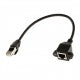 RJ45 Male to Female Screw Panel Mount Ethernet LAN Network Extension Cable - 60CM