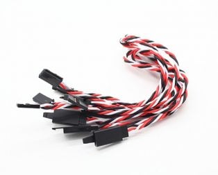 SafeConnect Twisted 30CM 22AWG Servo Lead Extension (FUTABA) Cable with Hook – 1PCS