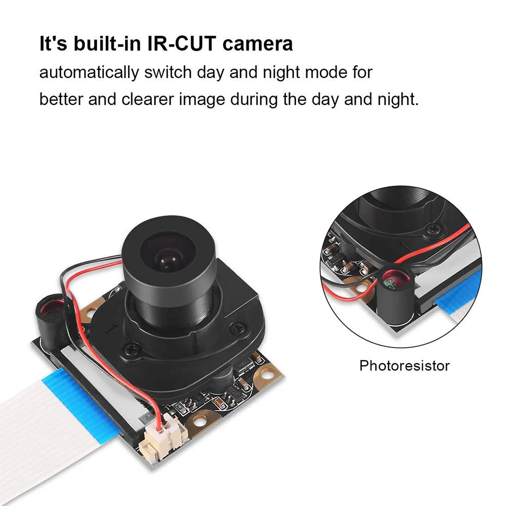OV5647 5MP 1080P IR-Cut Camera for Raspberry Pi 34 with Automatic Day Night Mode - The Tech Depot