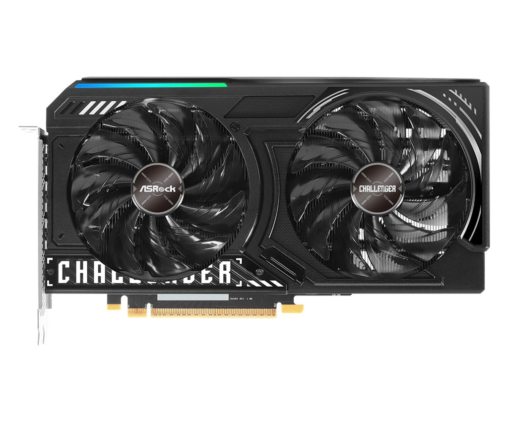 ASRock Intel Arc B570 Challenger 10GB OC GDDR6 Graphics Card - front view