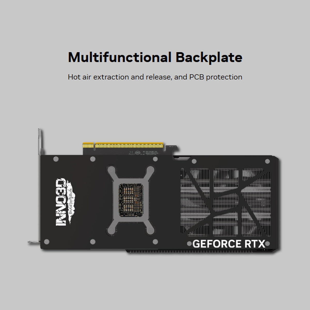 Inno3D GeForce RTX 5070 Twin X2 12GB GDDR7 Graphics Card - back and backplate