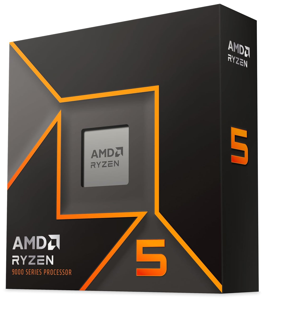 AMD Ryzen 5 9600X Desktop Processor - retail box front angle