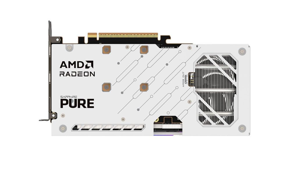 Sapphire Pure AMD Radeon RX 9060 XT Gaming OC 16GB GDDR6 Graphics Card - back and backplate