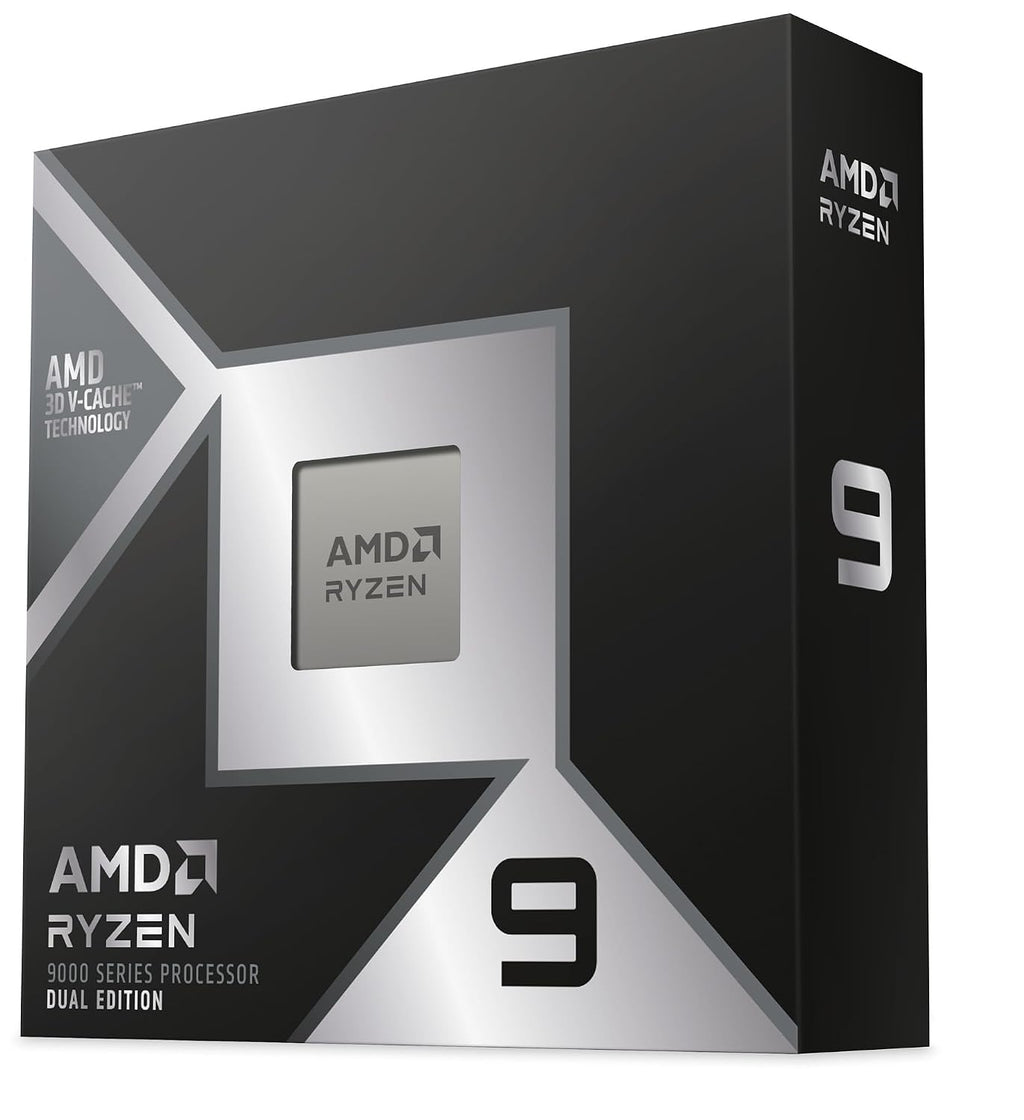 AMD Ryzen 9 9950X3D2 Dual Edition Desktop Processor - retail box, angle view