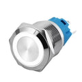 19mm ProMax PPS19005WRM Metal Push Button Switch Waterproof Momentary White