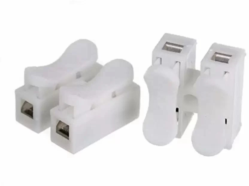 2Pole Quick Splice Connector Screwless Terminal Block Cable Clamp 250V 10A