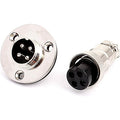 4 Pin GX16 Male Female Panel Mount Aviation Connector with 3 Hole Circular Flange