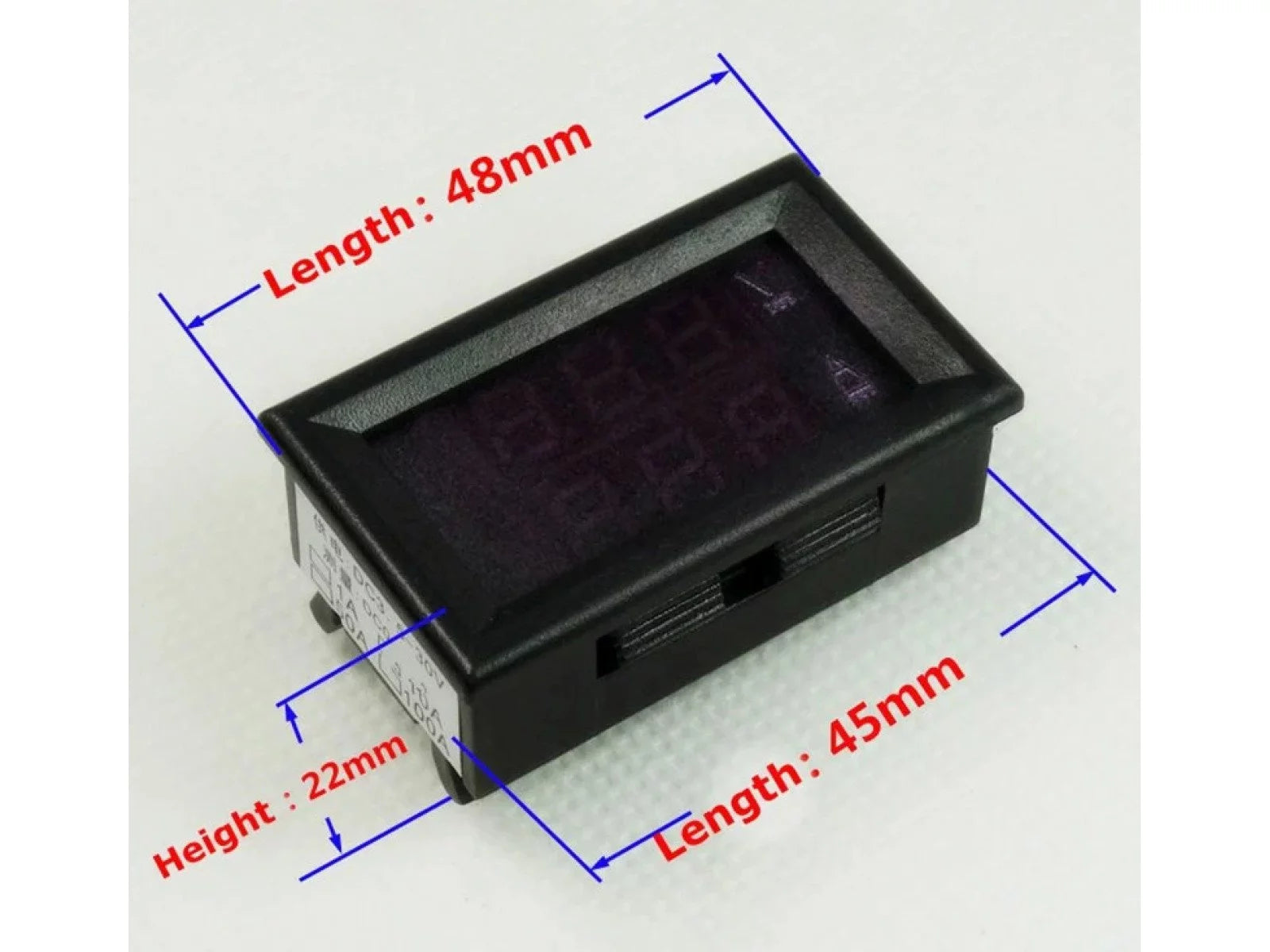 0.28″ 5 Wires Red Led Digital Dual DC 100V 100A Voltmeter Ammeter Without Shunt