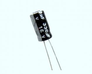 330uF 16V DC Polymer Aluminium Through Hole Capacitor (Pack of 20)