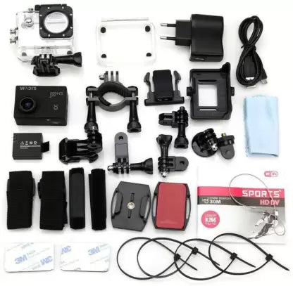 Garundropsy Action Shot HD Action Shot Full HD 12MP 1080P Black Helmet Sports Action Waterproof Camera Sports and Action Camera  (Black, 12 MP)