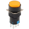 ProMax PST16240OM Push Button Momentary Switch Round 240V Orange Indicator Light