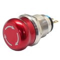ProMax 22MM Emergency Stop Switch Mushroom Head Waterproof Metal 2 pole
