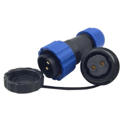 SD20 2PIN 25A Waterproof Panel Mount Aviation Male Plug+Female Socket IP68
