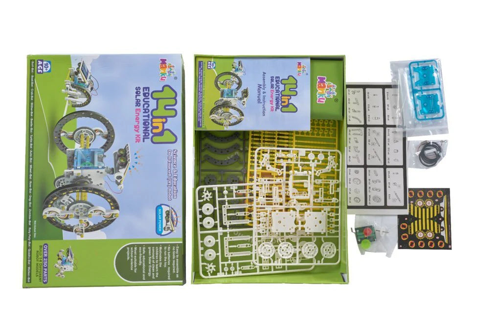 14 in 1 eduactional solar transformer robot toy