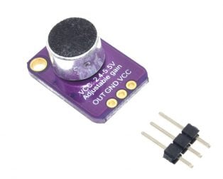 MAX4466 Electret Microphone Amplifier with Adjustable Gain Module