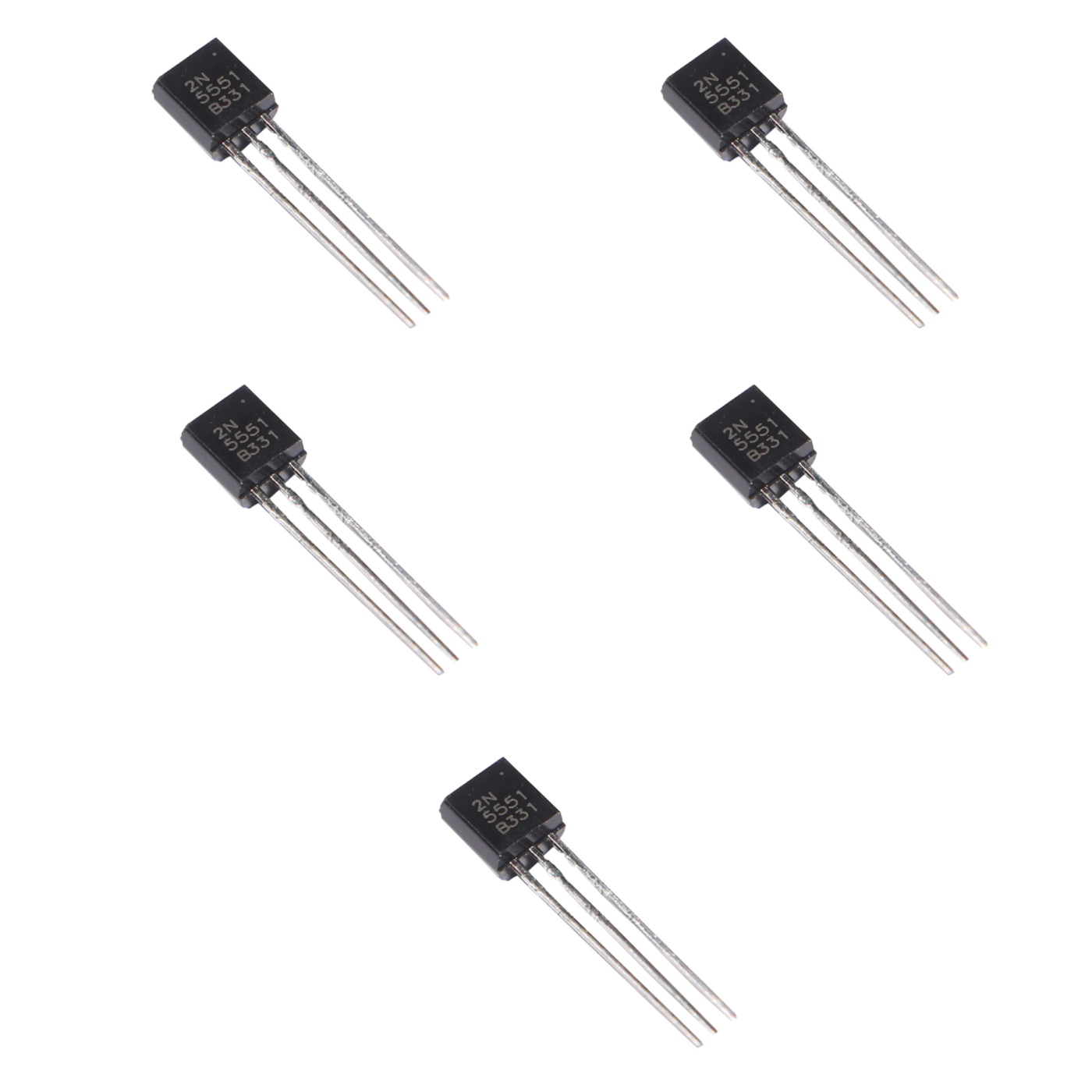 2N5551 NPN High Voltage TO92 Amplifier Transistor - Pack of 5