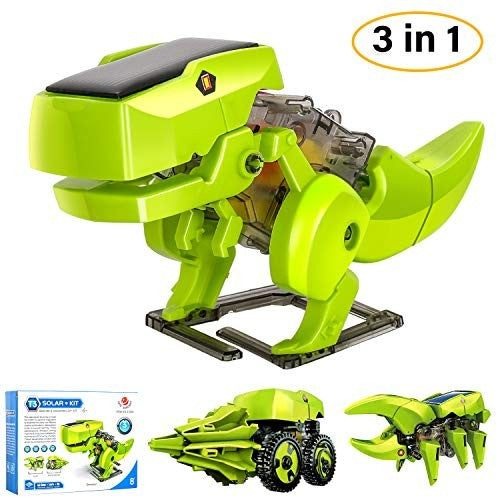4 in 1 3D DIY Green Safe Energy Driven Dinosaur Toys for Kid