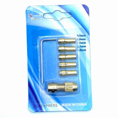 0.5-3mm Small Electric Drill Bit Collet Micro Twist Drill Chuck Set Compatible for RS-555 Motor