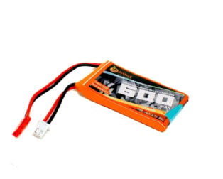 Orange 3.7V 600mAh 25C 1S Lithium Polymer Battery Pack - The Tech Depot