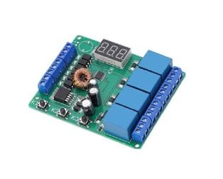 5/12/24V 4CH Relay Module Programmable Trigger Delay Time Motor Positive Reversing Controller DC6-24V