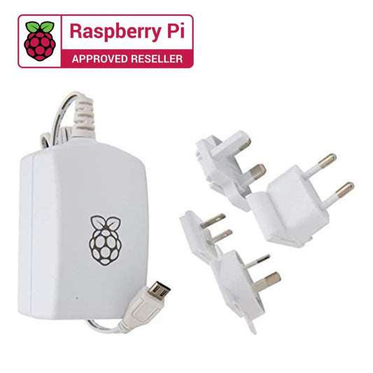 5.1V, 2.5A Raspberry Pi 3B Stontronics Adapter (White)