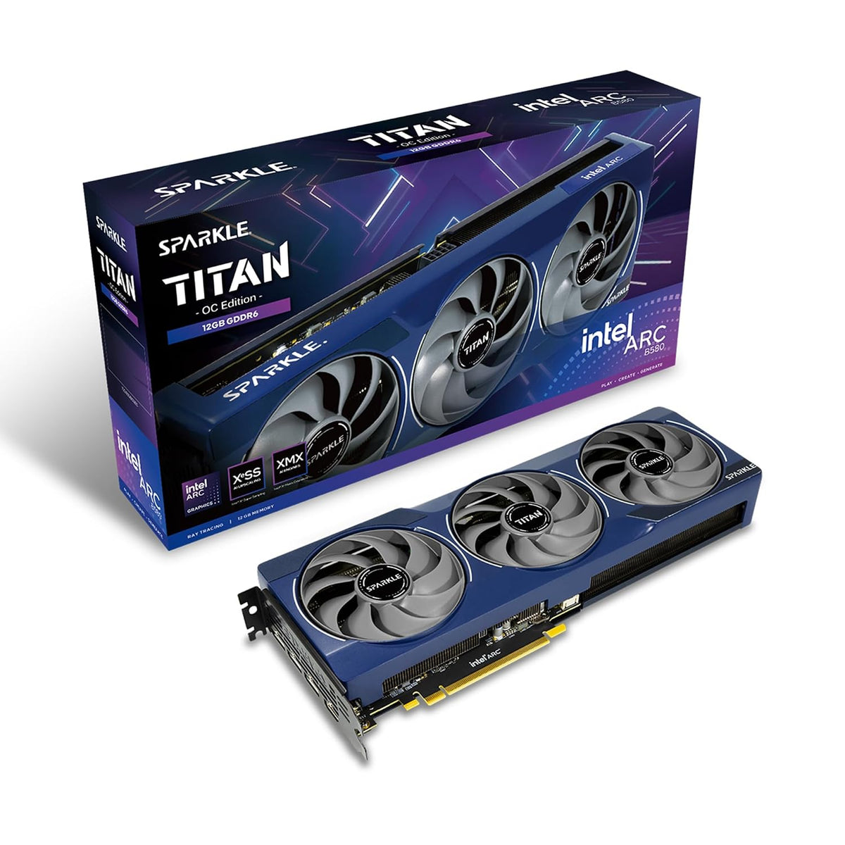 Sparkle Intel Arc B580 Titan OC 12GB GDDR6 Graphics Card - retail box