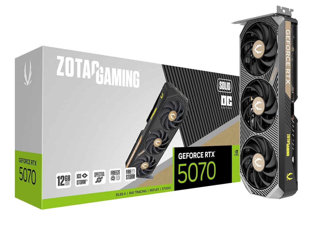 Zotac Gaming GeForce RTX 5070 Solid OC 12GB GDDR7 Graphics Card - retail box